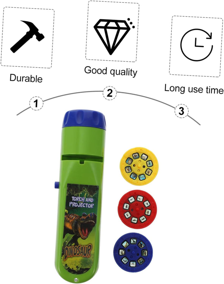 Dinosaur Projection Toy Interactive Dinosaur Projection Flashlight Boys and Girls Hands Toy for Playtime Educational for Toddlers