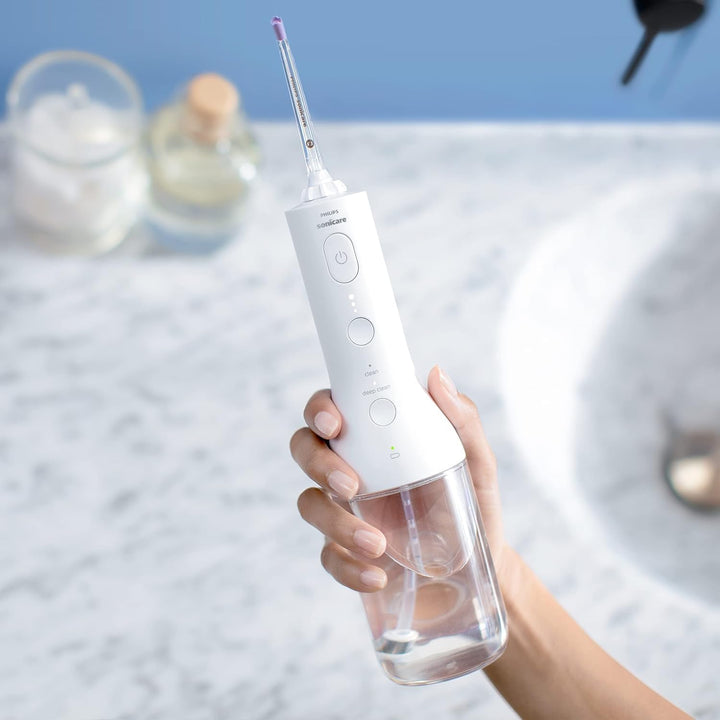Sonicare Cordless Power Flosser 3000 Oral Irrigator - Water Flosser for Teeth, Gums and Dental Care, White (Model HX3826/31)