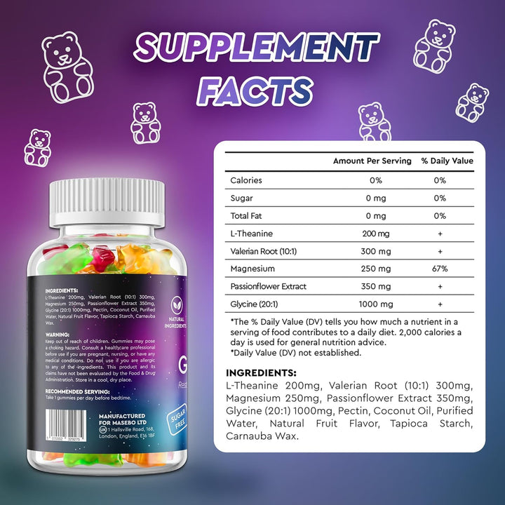 Sleeping Aid for Adults – 70 Extra Strong Natural Sleep Gummies with L-Theanine & Magnesium – Herbal Sleep Gummies for Adult Restful Sleep & Relaxation – Night Time Support