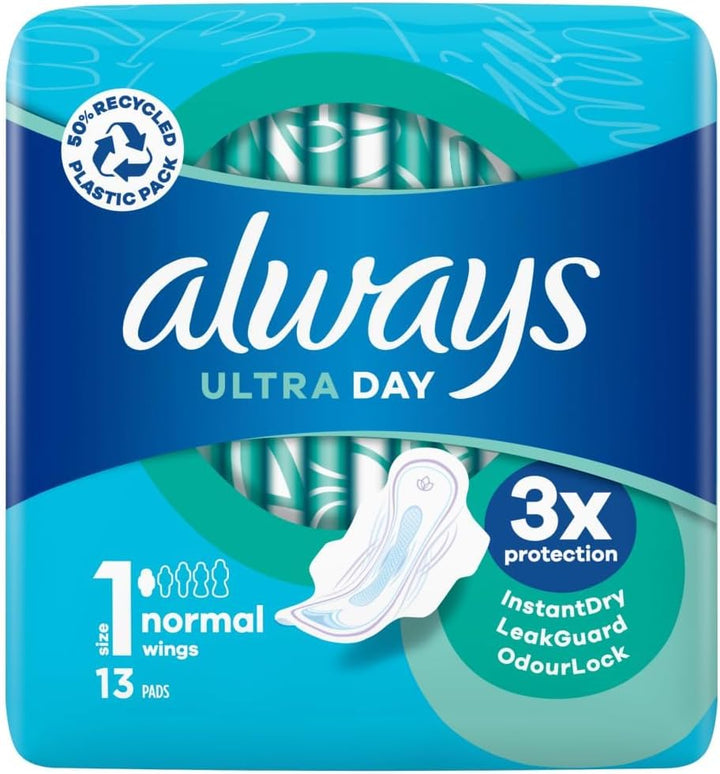 Ultra Sanitary Towels Long (Size 2) Wings X 24 Pads, Super Absorbent and Ultra Thin, for Menstrual Periods 24 X 4