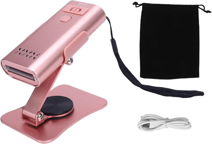 Fast Curing Hair Extension Lamp with Adjustable Brightness Levels, LED Hair Extension Lamp for Home Salon Use, 6W Output Power (Rose Gold)