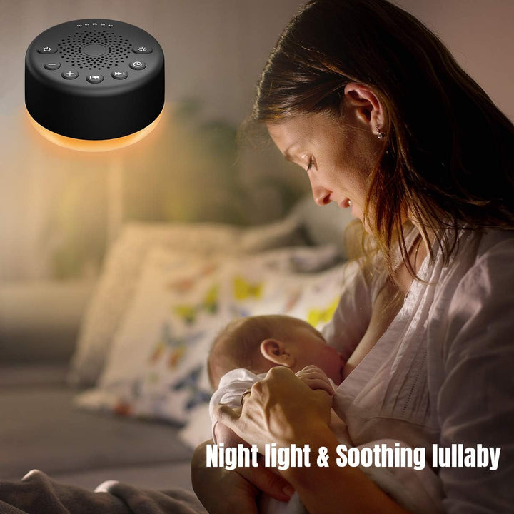 White Noise Machine  Sleep Sound Machine 25 Sounds 5 Timer 32 Volume Baby Kids Adults for Sleeping with 4 Adjustable Brightness