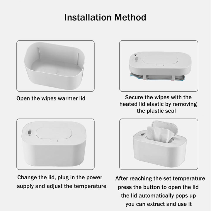 Baby Wipe Warmer and Dispenser, USB Baby Wipe Warmer and Dispenser with Adjustable Temperature Wipe Warmer