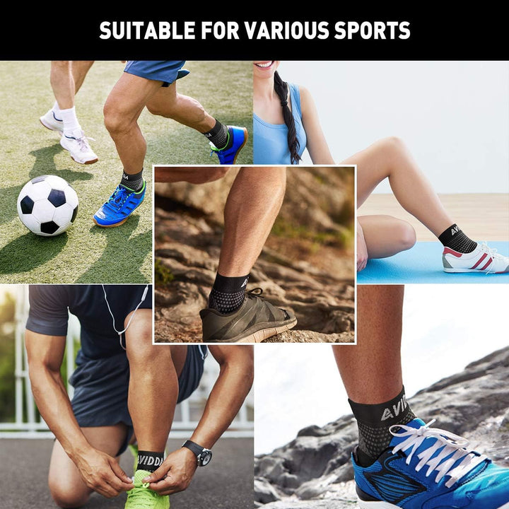 Plantar Fasciitis Socks 1 PAIR, Compression Foot Sleeves for Sport Arthritis Pain Relief, Ankle Support Brace for Men and Women Black M