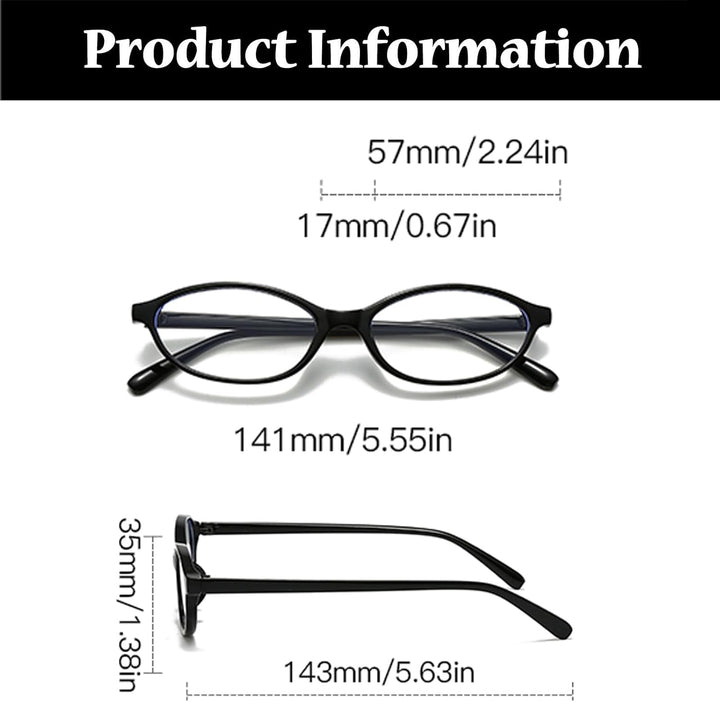 Oval Blue Light Glasses for Women Men Small Cat Eye Frame anti Eye Satrain Headache Eyeglasses Y2K Clear Lens for Computer Gaming Reading