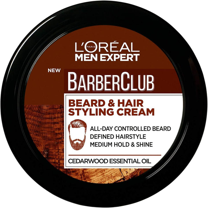 L'Oreal Men Expert Barber Club Beard & Hair Styling Cream, 75Ml