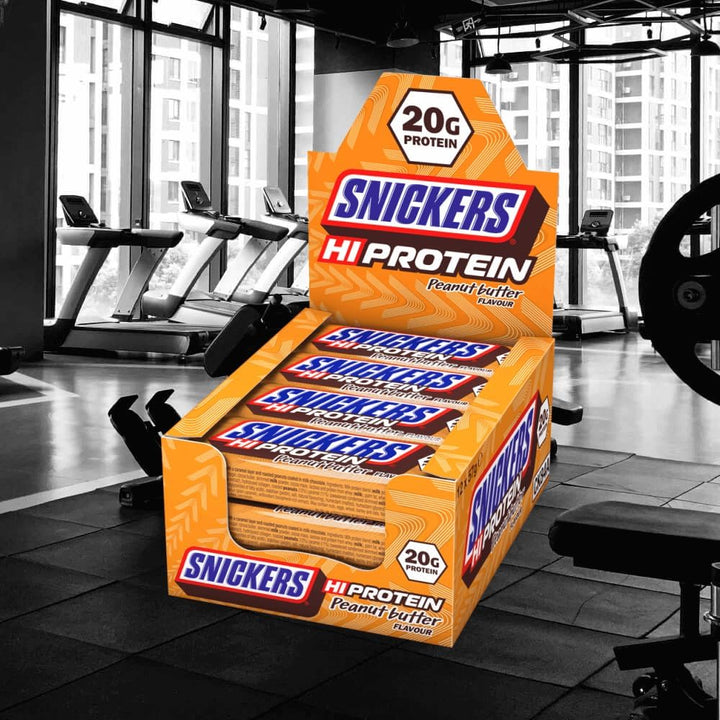 Hi Protein Peanut Butter Flavour Bar (12 X 57G) High Protein Snack with Caramel, Peanuts and Mild Chocolate - Contain 20G Protein