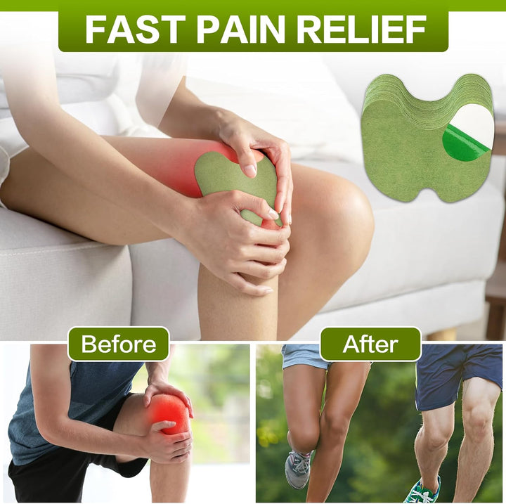 Keen Pain Relief Patch, 45Pcs Knee Heat Patch, Wormwood Knee Pain Relief Patches, Fast Relieves Muscle Soreness in Knee, Neck,Shoulder (45)