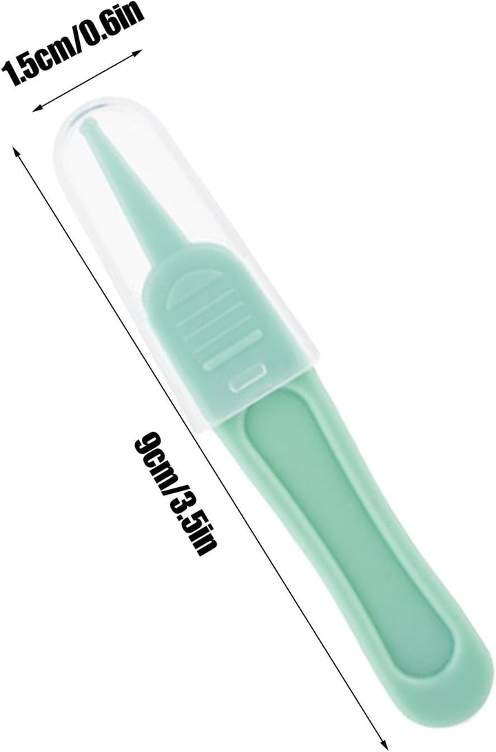 Kid Booger Picker - Safe and Effective Round-Head Booger Plier | Safe Nose Cleaning Tweezers with Transparent, Nose and Navel Tweezers