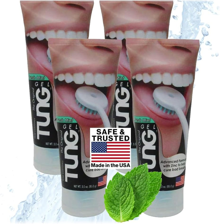 Fresh Mint Tongue Cleaner Gel - Pack of 4