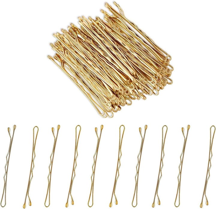 Hair Pins 60 Pcs, Bobby Pins for Women, Hair Grips for Thick, Thin, Wavy, Curly, Long, Short Hair, Hair Clips for Styling Sectioning, Wearing, Casual, Party, Travel, & Weddings (Blonde)