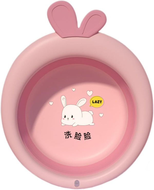 Foldable Baby Wash Basin - Flap Washbowl | Cartoon Folding Foot Basin Tubs, Portable anti Slip Babies - Wash Tub for Butt Feet Easy Shower Travel Outdoor