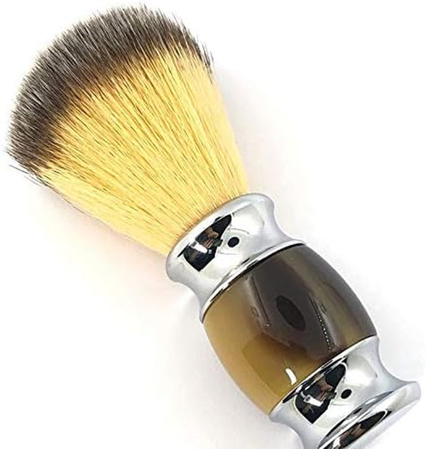 Synthetic Shaving Brush Resin Handle Travel Brush,Lathering Well with Shaving Soap Cream for Men Wet Shave