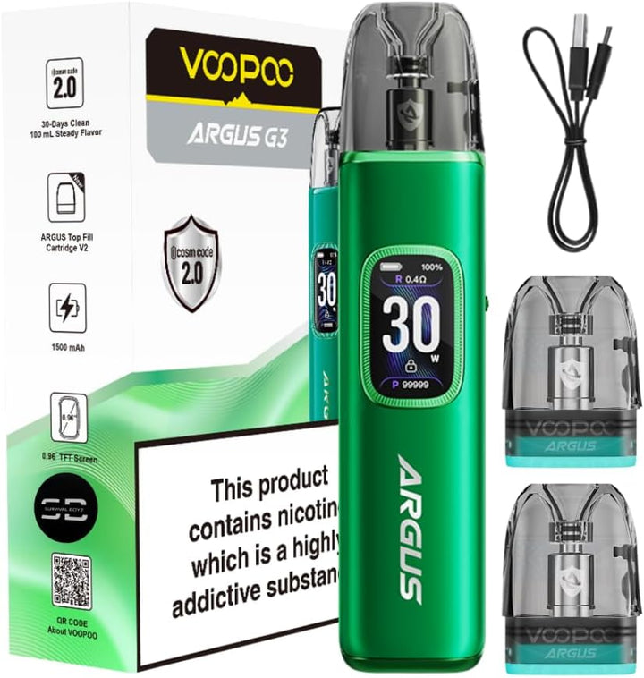 Voopoo Argus G3 Vape Kit (Diamond Pink) - 9 Colours to Choose from - 45 Min Fast Charge 30W /1500Mah, Compatible Will All Argus Pods - No Nicotine (Diamond Pink)