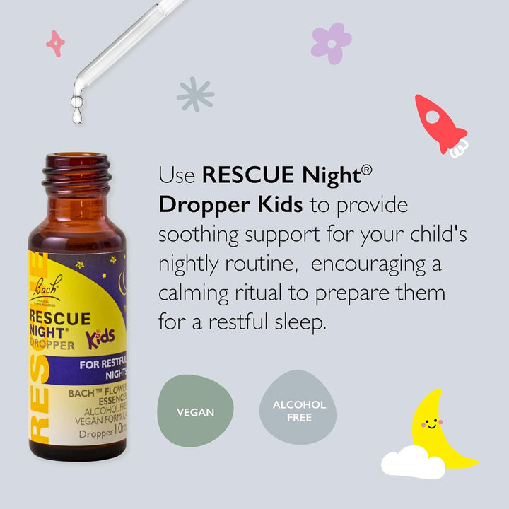 Remedy Kids Restful Nights Dropper, for a Natural Night’S Sleep, Flower Essences, to Support Your Child and Promote a Calming Bedtime Routine, Alcohol Free, Alternative to Sleep Aid for Kids
