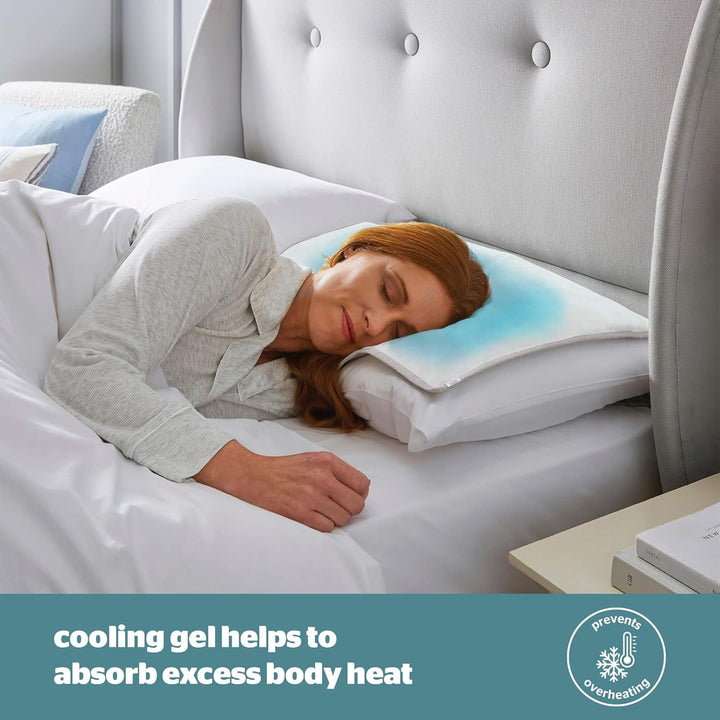 Restore Cooling Gel Pillow & Mattress Pad - Helps Absorb Body Heat Prevent Overheating - Improve Sleep Quality for Night Sweats Hot Flushes Menopause - Cool Mat for Bed Sofa Car Travelling