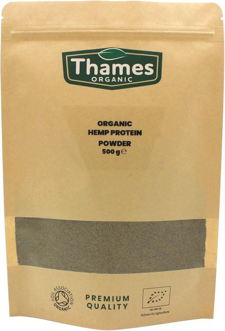 Organic Hemp Protein Powder 500G, Certified Organic, Non-Gmo, Vegan, No Additives, No Preservatives, Resealable Bag by  500G