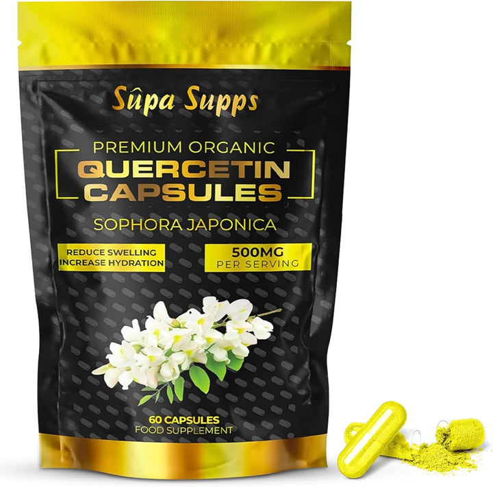 Pure Bio Quercetin 500Mg - High Strength Quercetin Capsules - Antioxidant & Flavonoid Supplement - Natural Quercitin Support for Cellular Protection & Vitality - 60 Vegan Capsules