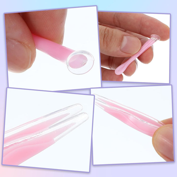 8Pcs Contact Lens Remover Tools,Contact Lenses Applicator,Portable Hard & Soft Lens Remover Suction Holder Inserter Tool with Tweezers & Storage Case for Soft Lenses(White,Pink,Blue,Orange)