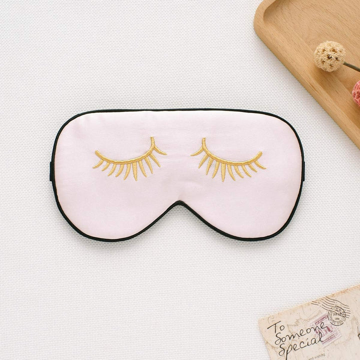 100% Silk Sleep Mask with Adjustable Strap,Comfortable and Super Soft Eye Mask Ultimate Sleeping Aid,Blindford Golden Moon