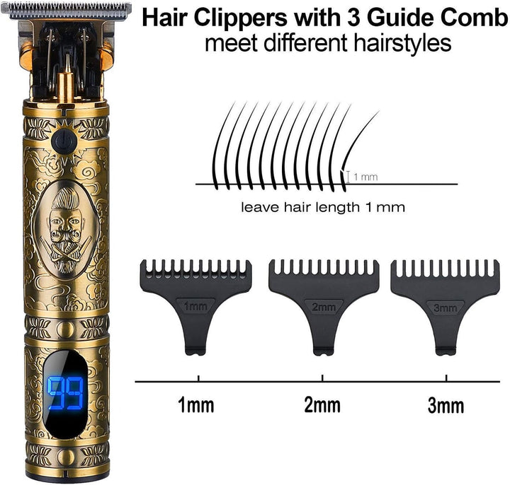 Hair Clippers for Men, Beard Trimmer, Zero Gapped T-Blade for Hair Cutting, Cordless Trimmers Professional Barber, Liners Clipper Haircut