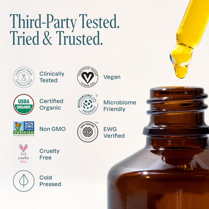 Certified Organic Moisturizing Jojoba Oil 120Ml | 100% Pure Natural Cold Pressed Unrefined, Hexane Free Carrier Oil | for Hair Face & Nails |  90 Days Warranty