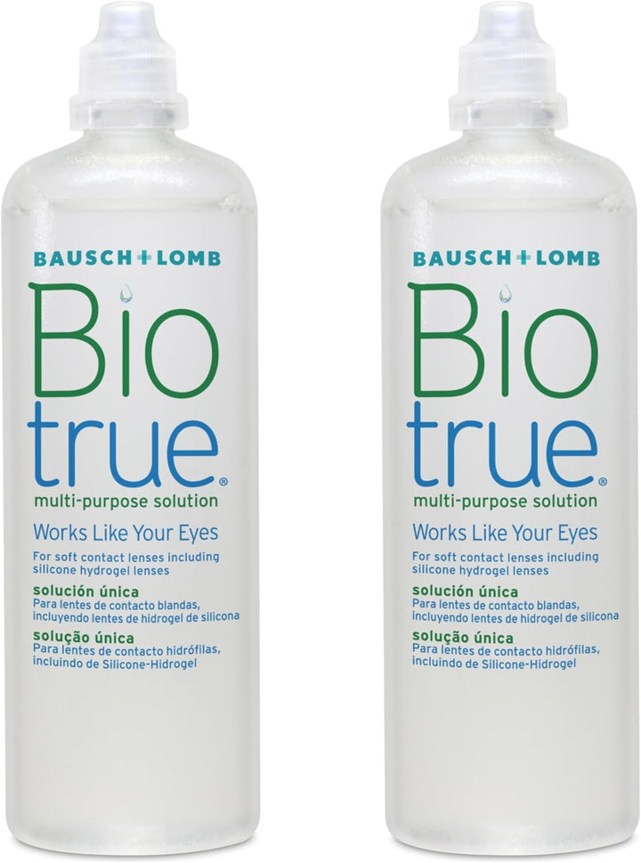 Multi-Purpose Contact Lens Solution, 300 Ml - Cushions and Rehydrates Soft Contact Lenses Comfortable Wear - Condition, Clean, Remove Protein, Disinfect and Rinse - Includes Lens Case