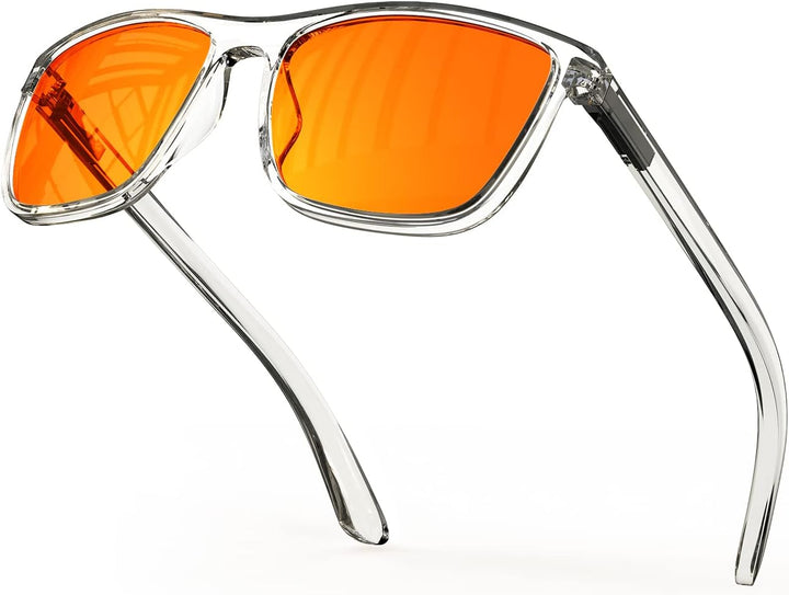 Dark Red Lens Sleep Glasses, 100% Blue & Green Light Blocking Glasses for Better Sleep, anti Eyestrain Women Men