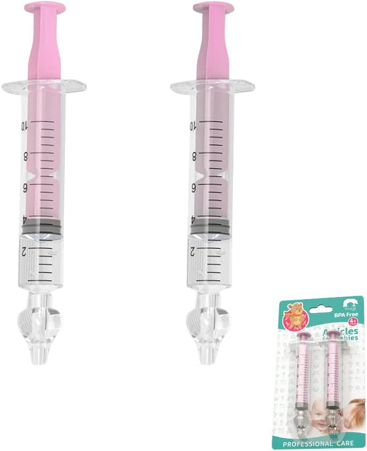 2Pcs Baby Nasal Aspirator, 10Ml Nasal Irrigator, Reusable Silicone Nasal Suction Tip, Nasal Irrigator for Baby, Nose Cleaner Rinsing Device, Safe and Comfortable