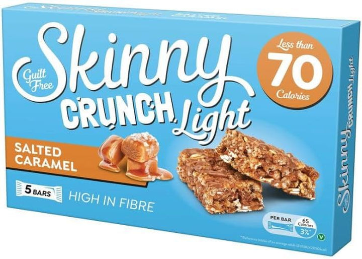 Skinny Crunch Bars Light Salted Caramel X3 Packs with Kitchenfella Healthy Challenge