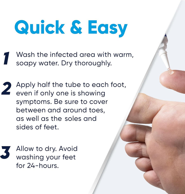 Once - Single Dose Athlete’S Foot Treatment - Relieves Itching, Burning, Cracking Symptoms - Antifungal Solution 4G