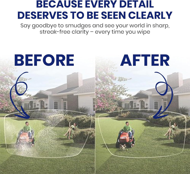 200 Premium Glasses Cleaner Wipes, Individually Wrapped Streak-Free Lens Wipes for Glasses & Quick Drying Spectacle Wipe for Phones, Laptops, Tablets, TV & Cameras – Bulk Pack 5.5" X 4.7"