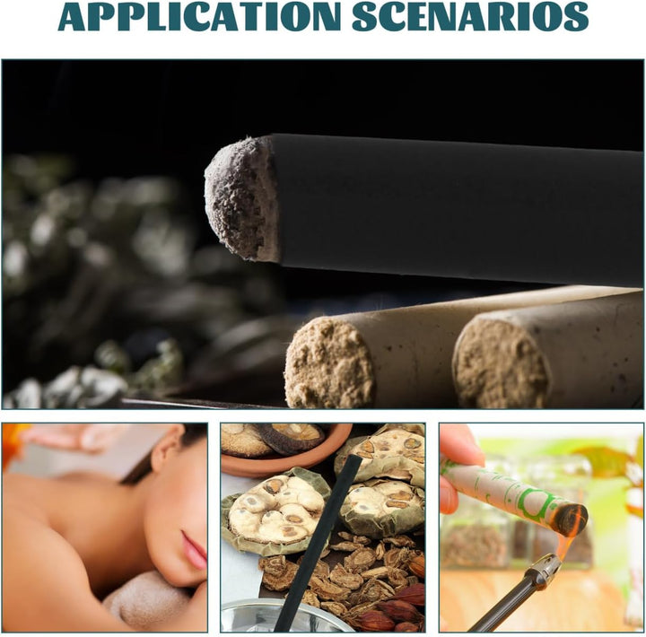 10Pcs Moxibustion Moxa Stick, Moxa Rolls, Moxibustion Sticks Consistent Heat Therapy, Smokeless Traditional Heat Treatment