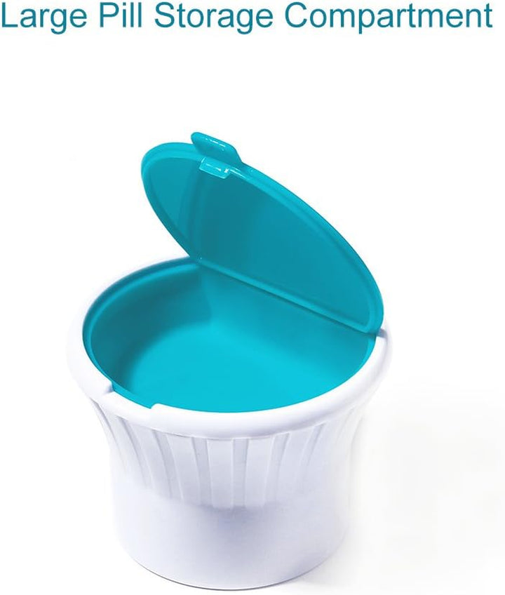 Multifunction Pill Cutter, 3 in 1 Splitter/Crusher/Box for Small Pills, Upgraded Design, High Safety