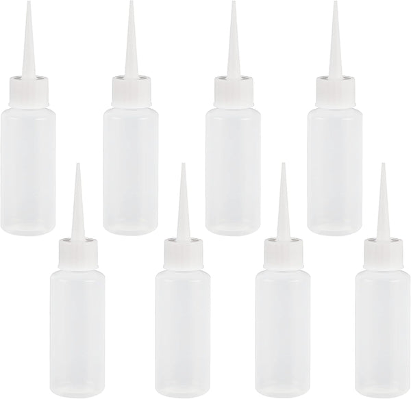 8Pcs Squeeze Applicator Bottles 50Ml Plastic Squeeze Bottles Salon Hair Color Applicator Bottle for Paint Art, Craft, Liquids, Glue