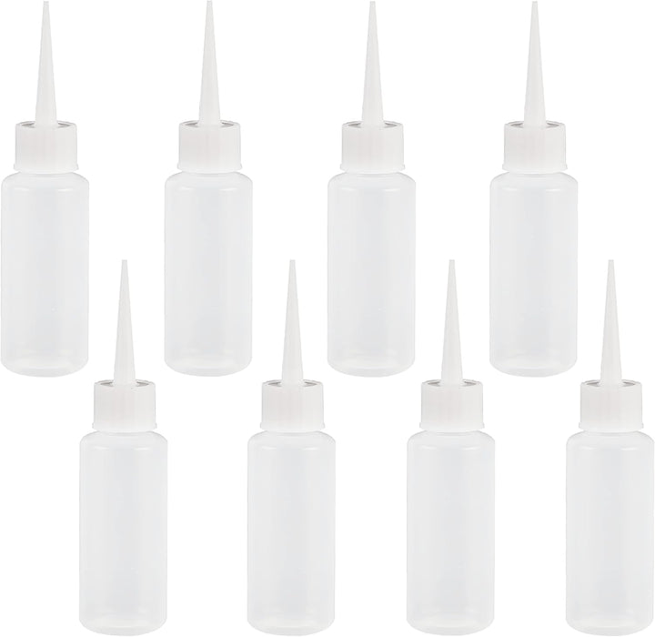 8Pcs Squeeze Applicator Bottles 50Ml Plastic Squeeze Bottles Salon Hair Color Applicator Bottle for Paint Art, Craft, Liquids, Glue