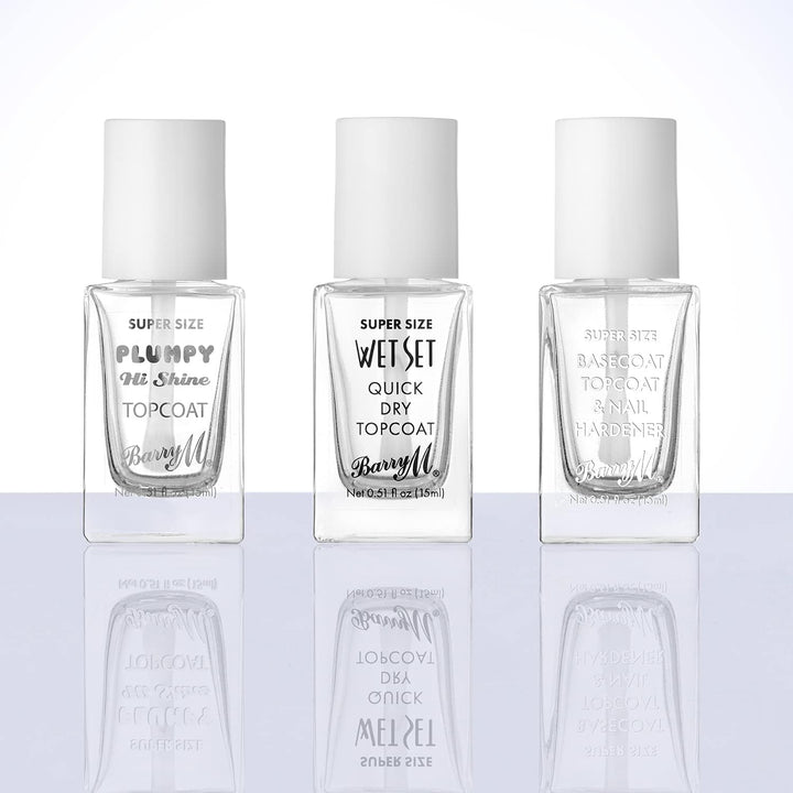 Super Size All in One Nail Paint Top Coat, Base Coat & Nail Hardener | Clear Gloss
