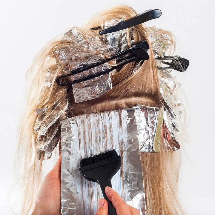 Hair Dye Set Colouring Tint Tool Brush Kit and Bleach Mixing Bowl Set Double-Sided Colouring Comb and Bowl Set Kit Diy Salon Professional Hairdressing & Highlighting Kit for Men Women & Girls (4 PCS)