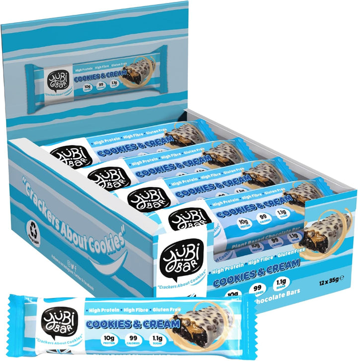 Yubi Variety Box 12 Pack - Protein Bars - 99 Calories, High Protein, High Fibre, Low Sugar, Gluten Free and Dairy Free - Healthy Snacks/Nutrition Bar - Chocolate Bars - 420G
