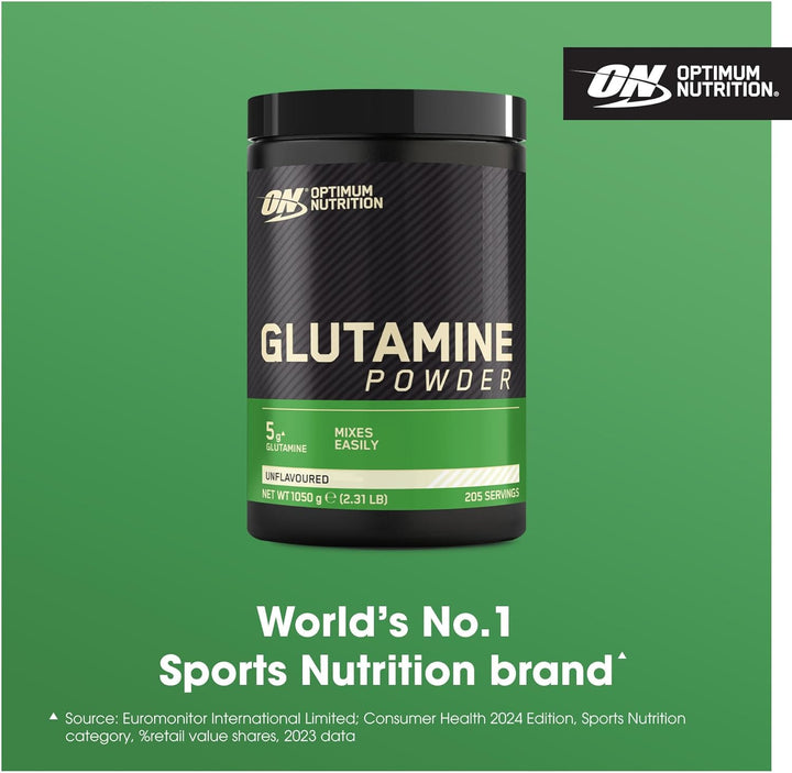 Glutamine Powder, L-Glutamine Amino Acid Powder, Food Supplement, Pre and Post Workout Shake, Unflavoured, 123 Servings, 630 G