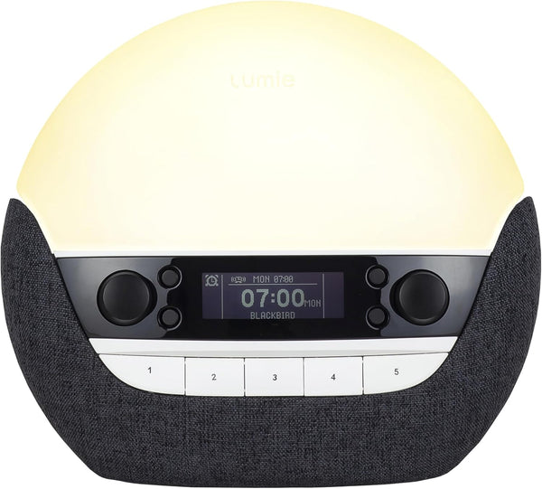 Bodyclock Luxe 750DAB - Wake-Up Light with DAB Radio, Bluetooth Speakers, Low-Blue Light for Sleep