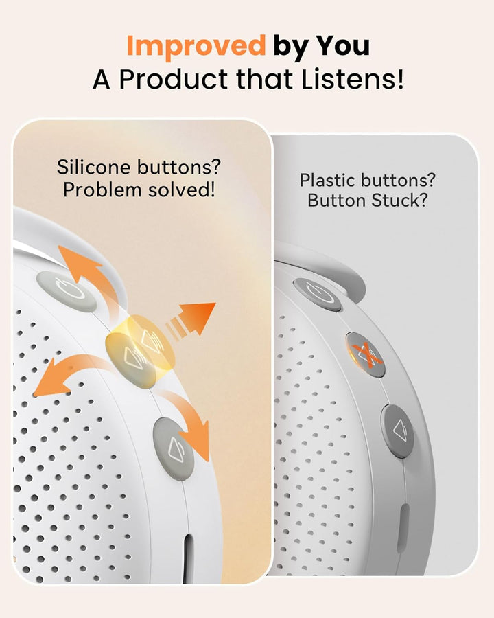 White Noise Machine, Portable Sound Machine Baby Features Powerful Battery, D11Max Sleep Aid Sound Machine for Baby Adults 21 Soothing Sounds for Sleeping Nursery Travel Gift USB Rechargeable