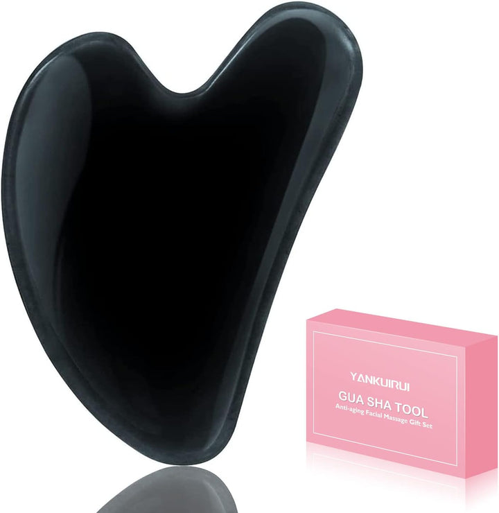 Stainless Steel Gua Sha Facial Tools, Guasha Board for SPA Acupuncture, Metal Gua Sha for Body Face Neck and Eye, Skin Care Gift for Woman (Silver)