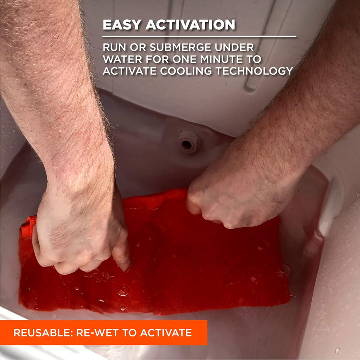 Chill-Its Evaporative Cooling Towel, Orange, One Size