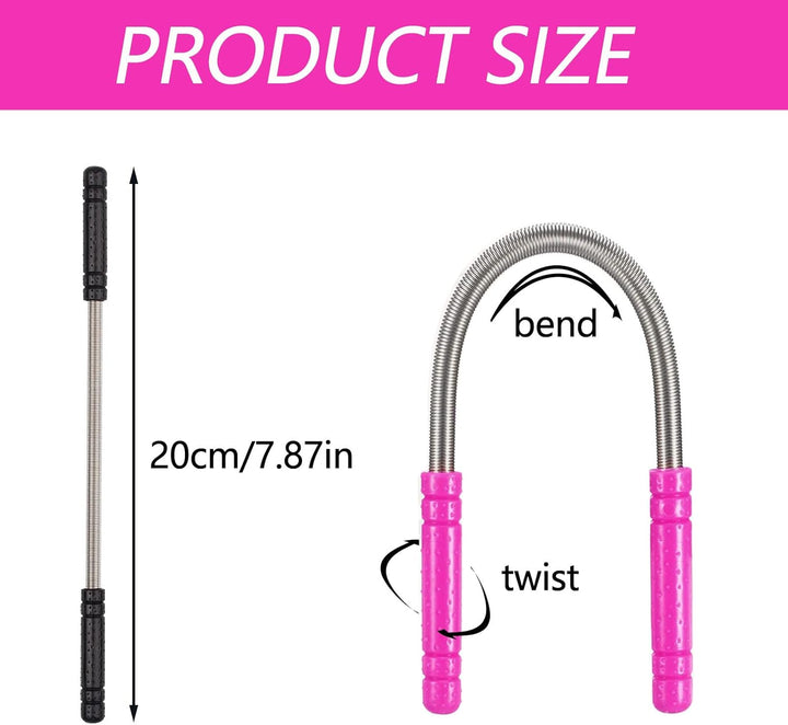 2 Pieces Facial Hair Remover Spring Multifunctional Threading Beauty Tool for Quick Hair Removal Effective Epilator Threading Tool for Women or Men (Black, Rose Red)