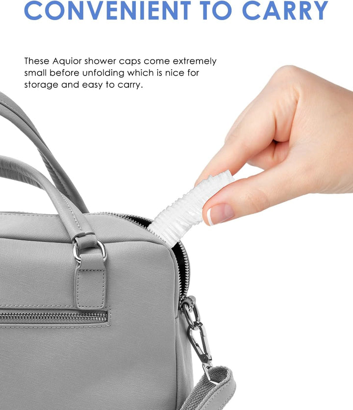 Shower Cap Disposable, 50 PCS Bath Caps Large Thick Clear Waterproof Plastic Elastic Hair Bath Caps for Women Kids Girls, Travel Spa, Hotel and Hair Solon, Home Use