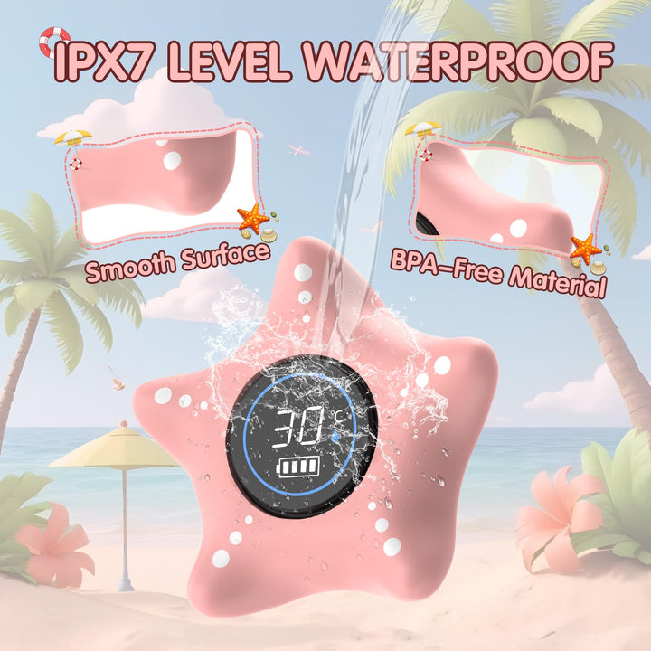 Baby Bath Thermometer，Rechargeable Bath Tub Water Thermometer Safety，Pregnancy&Infant Safety Water Thermometer