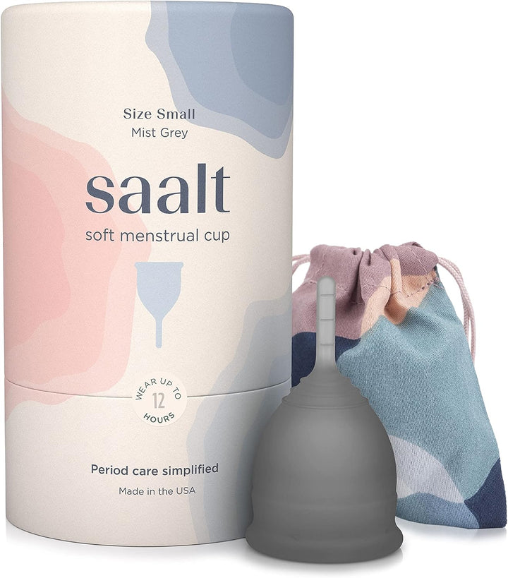 Soft Menstrual Cup - Super Soft and Flexible - Best Sensitive Cup - Wear for 12 Hours - Made in USA (Desert Blush, Regular)