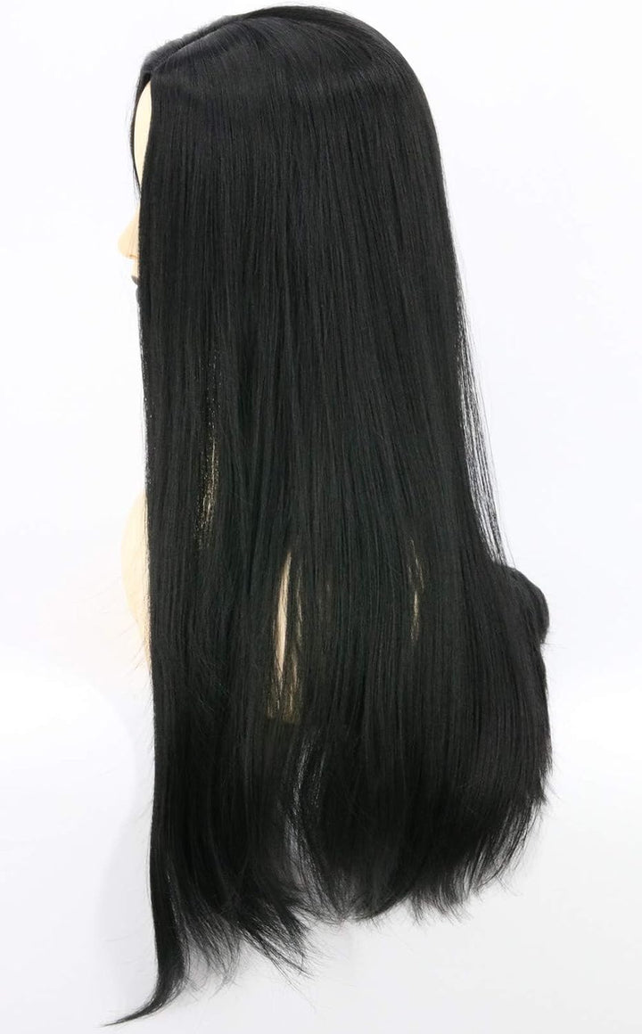 Women'S Long Black Straight Wig Cosplay Wig Halloween Costume Wigs (Black)