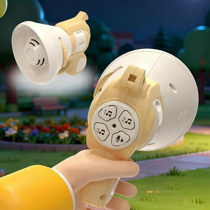 Hilarious Costume Projector & Voice Changer Speaker, Scream Voice Changer, Ghosts Face Voices Changers, Handheld Projector Bag Charm, for Both Adults and Children (Yellow*3)